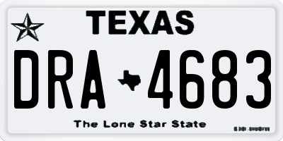TX license plate DRA4683