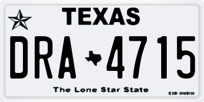 TX license plate DRA4715