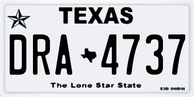 TX license plate DRA4737