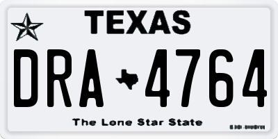 TX license plate DRA4764