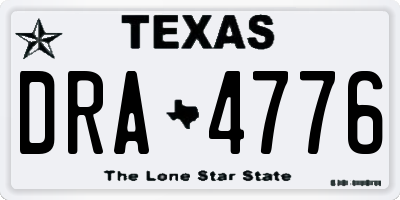 TX license plate DRA4776