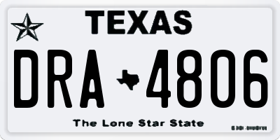 TX license plate DRA4806