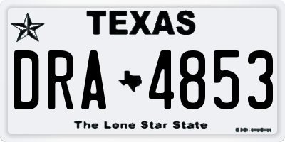 TX license plate DRA4853