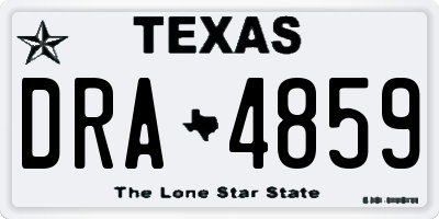 TX license plate DRA4859