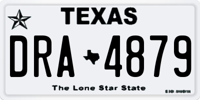 TX license plate DRA4879