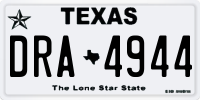 TX license plate DRA4944