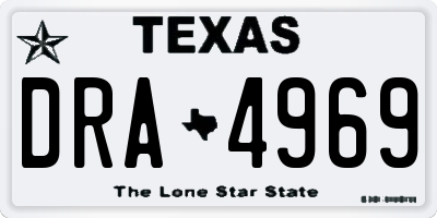 TX license plate DRA4969