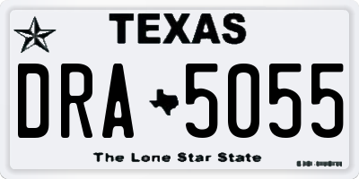 TX license plate DRA5055