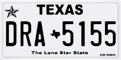 TX license plate DRA5155