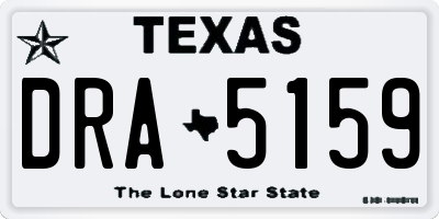 TX license plate DRA5159