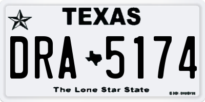 TX license plate DRA5174