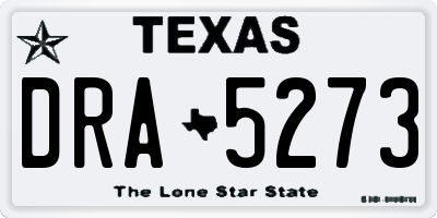 TX license plate DRA5273