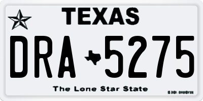 TX license plate DRA5275