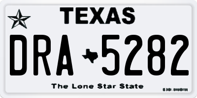 TX license plate DRA5282