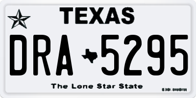 TX license plate DRA5295