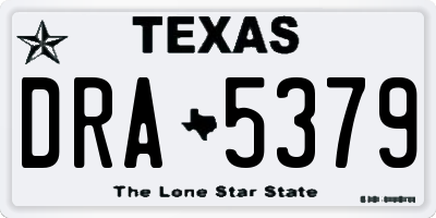 TX license plate DRA5379