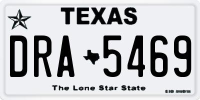 TX license plate DRA5469