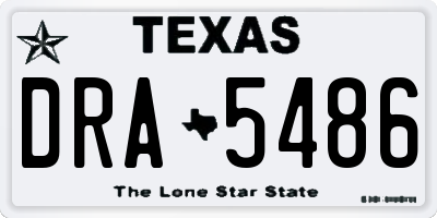 TX license plate DRA5486