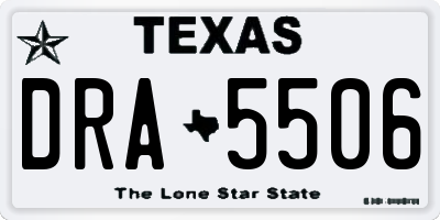 TX license plate DRA5506
