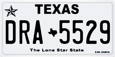 TX license plate DRA5529