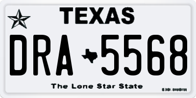 TX license plate DRA5568