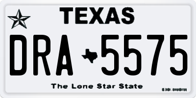 TX license plate DRA5575