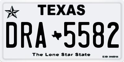TX license plate DRA5582