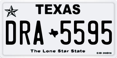 TX license plate DRA5595