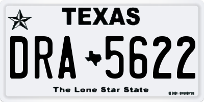 TX license plate DRA5622