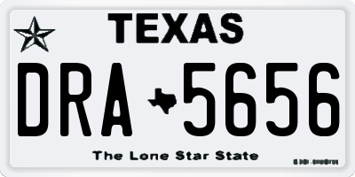 TX license plate DRA5656