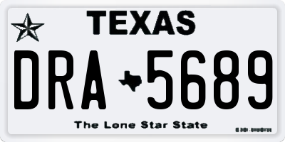 TX license plate DRA5689