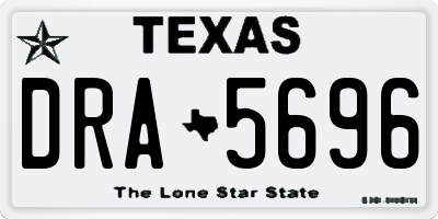 TX license plate DRA5696