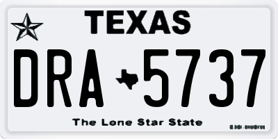 TX license plate DRA5737