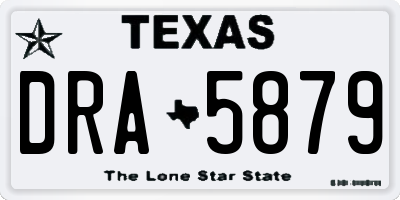 TX license plate DRA5879