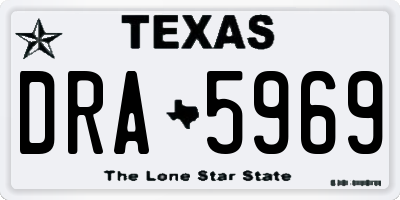 TX license plate DRA5969