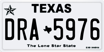 TX license plate DRA5976