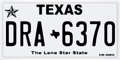 TX license plate DRA6370