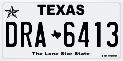 TX license plate DRA6413