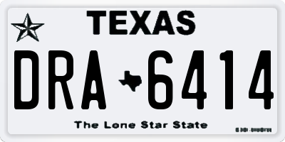 TX license plate DRA6414