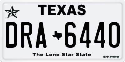 TX license plate DRA6440