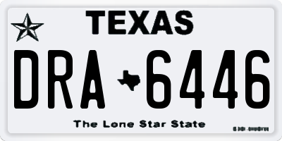 TX license plate DRA6446