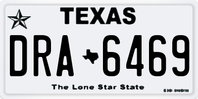 TX license plate DRA6469