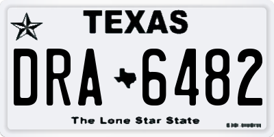 TX license plate DRA6482