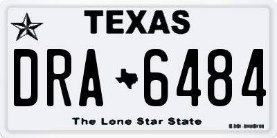 TX license plate DRA6484