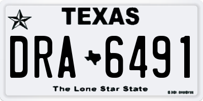 TX license plate DRA6491