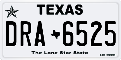 TX license plate DRA6525