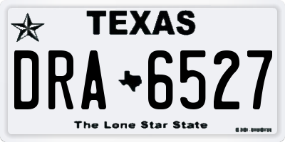 TX license plate DRA6527