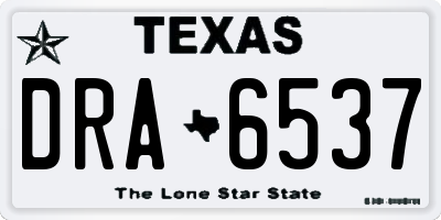 TX license plate DRA6537