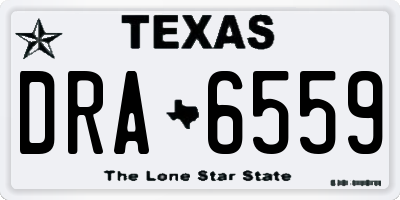 TX license plate DRA6559