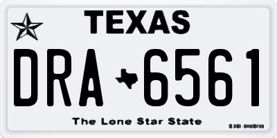 TX license plate DRA6561